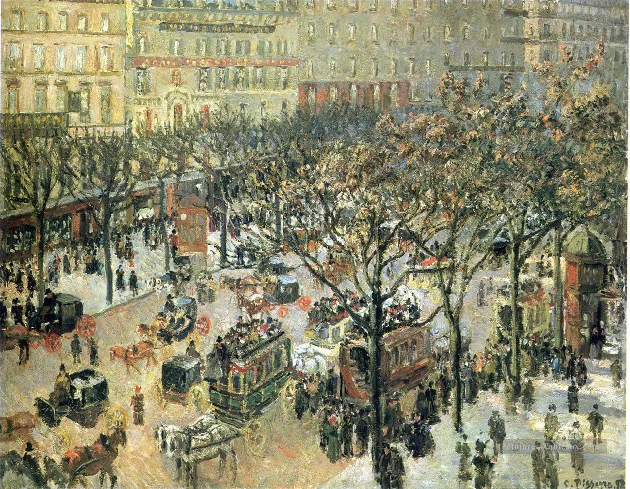 boulevard des italiens lumière du soleil du matin 1897 Camille Pissarro Peintures à l'huile